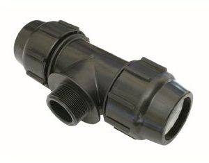 TEE HE HDPE COMPRESIÓN